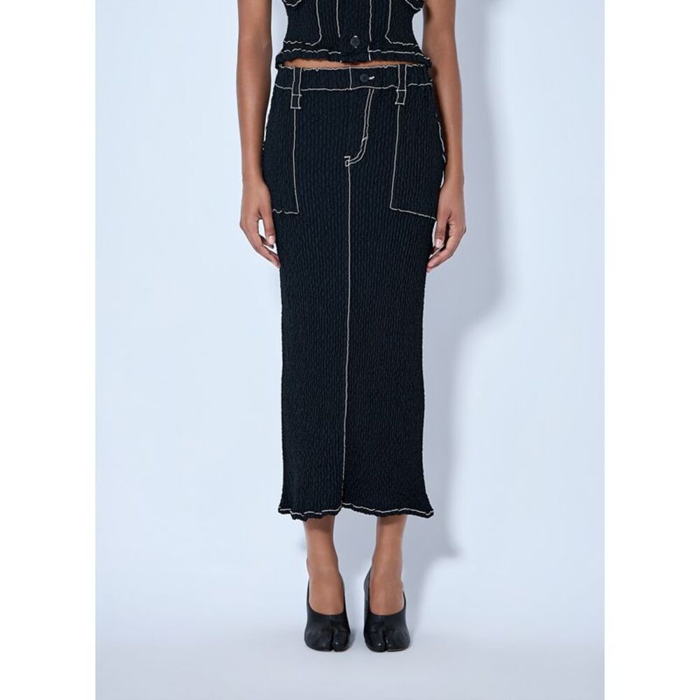 Issey Miyake Women Wavelet Ensemble Midi Skirt